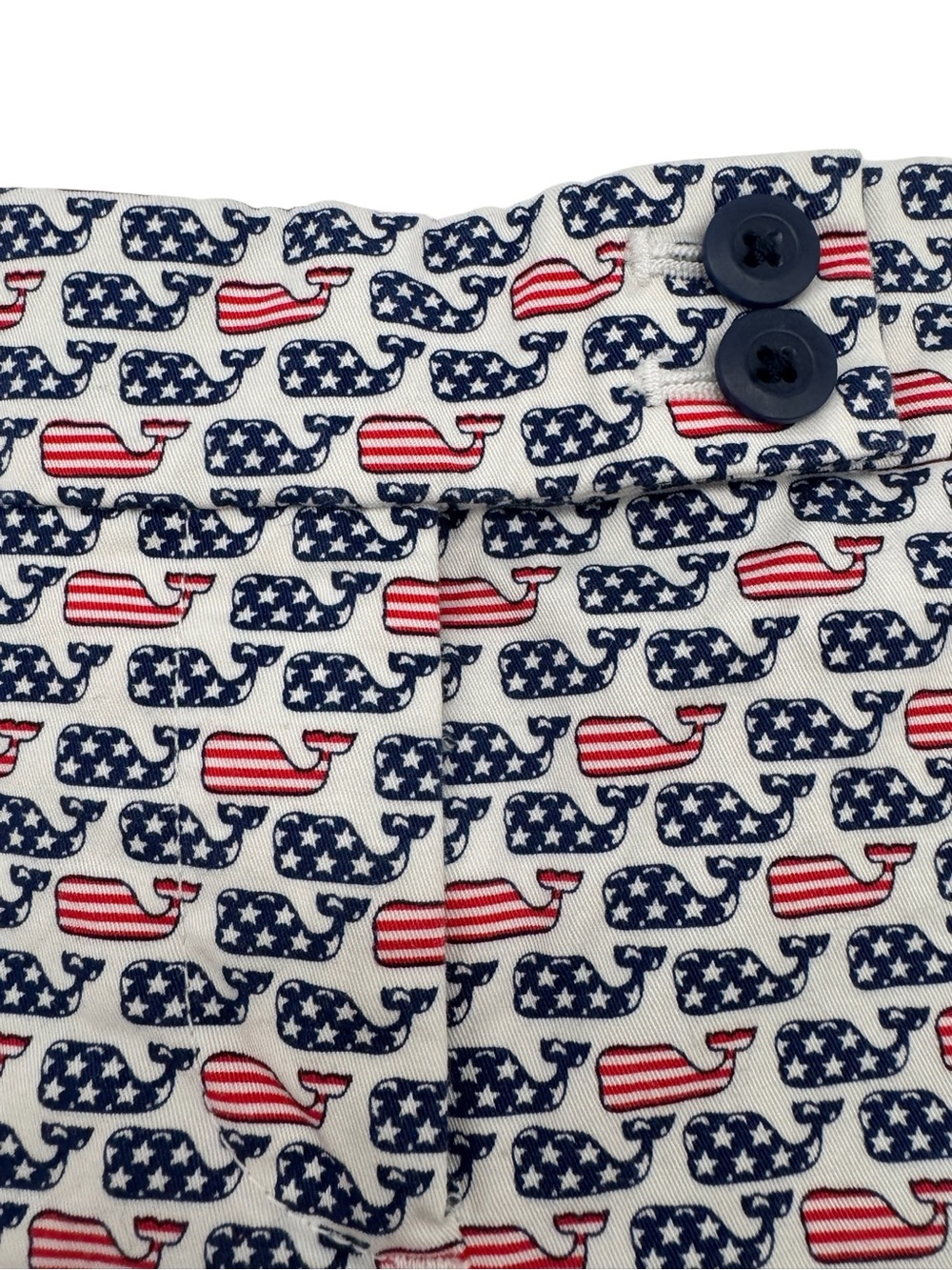 Vineyard Vines Stars and Stripes Whale Shorts 9" Rise 3" Inseam Pockets Size 4 - Picture 2 of 14